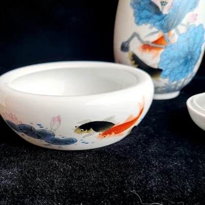 Img_20250125_115047 Lotus Pond Ceramic Calligraphy Set