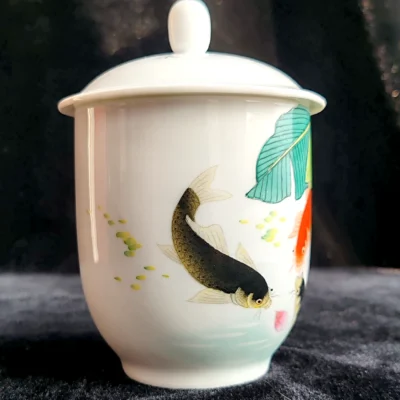 Carp & Banana Leaf Teacup