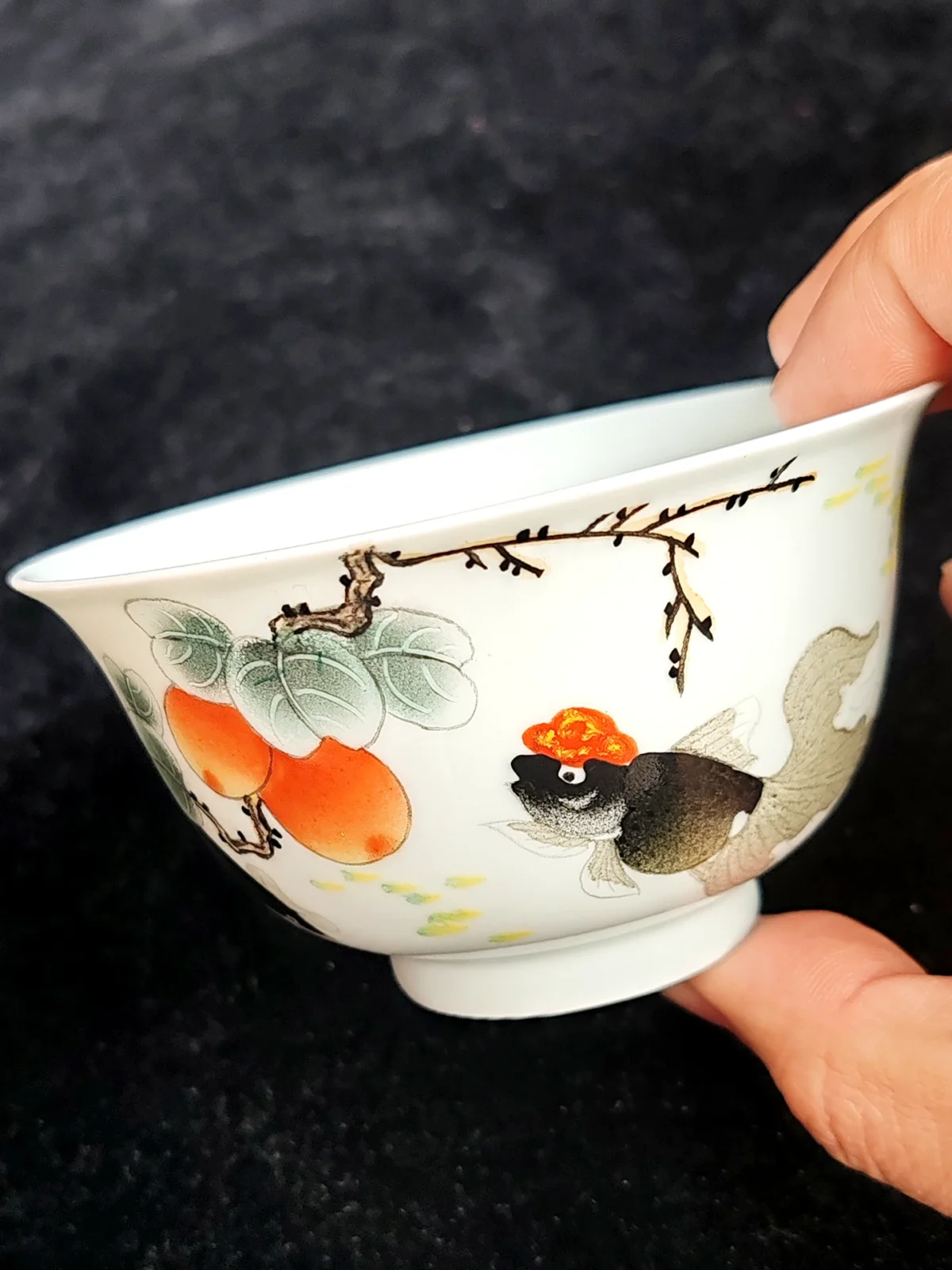 Goldfish & Persimmon Tea Cup