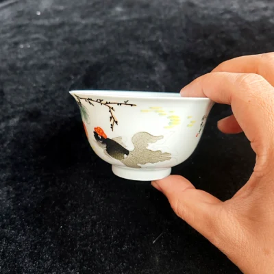 Goldfish & Persimmon Tea Cup