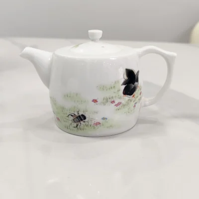 Img_20250131_110249 Ceramic Teapot Chicks & Crickets in Blooming Meadow