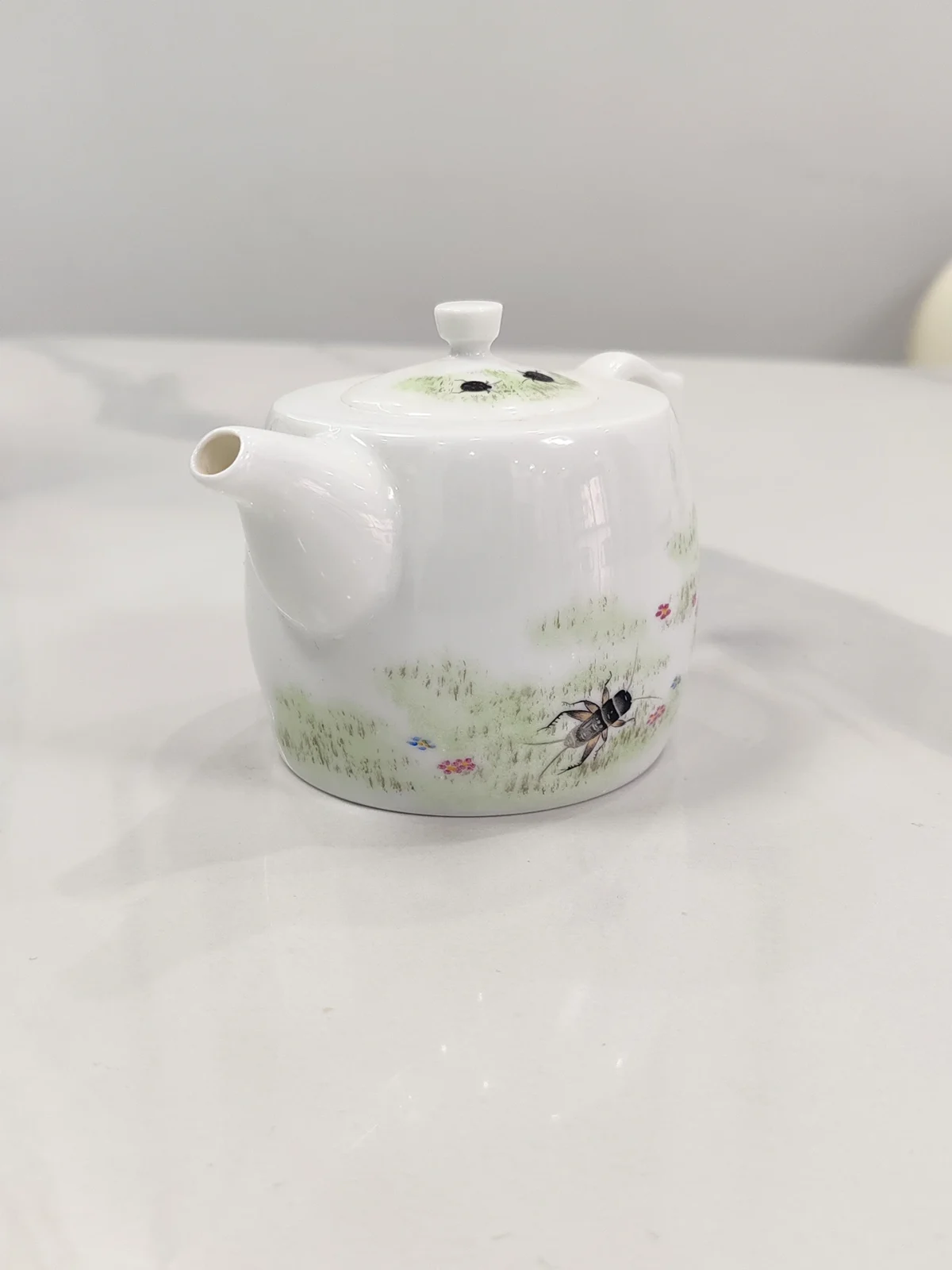 Img_20250131_110302 Ceramic Teapot Chicks & Crickets in Blooming Meadow