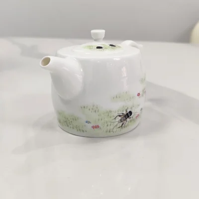 Img_20250131_110302 Ceramic Teapot Chicks & Crickets in Blooming Meadow