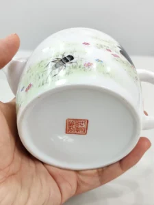 Ceramic Teapot Chicks &Amp; Crickets In Blooming Meadow 6