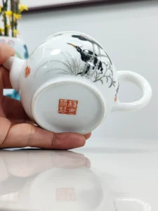 Black Ink Heron Lotus Design 3