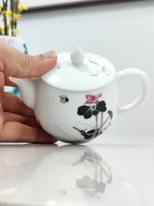 Black Ink Heron Lotus Design 4