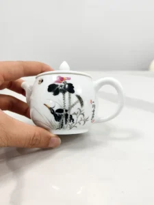 Black Ink Heron Lotus Design 5