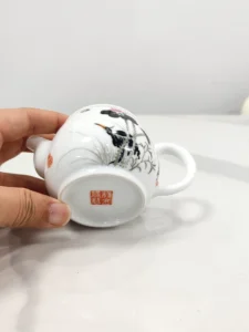 Black Ink Heron Lotus Design 6