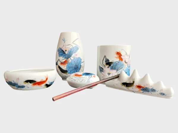 Lotus Pond Ceramic Calligraphy Set