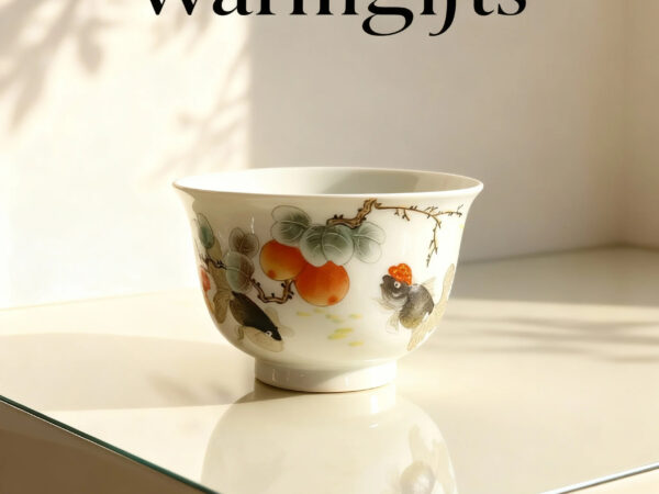 Goldfish & Persimmon Tea Cup