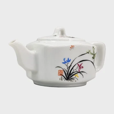 Orchid Ceramic Teapot