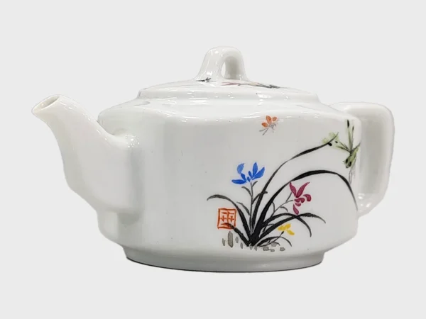 Orchid Ceramic Teapot
