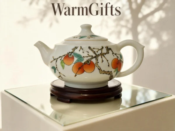 Persimmon Bliss Ceramic Teapot