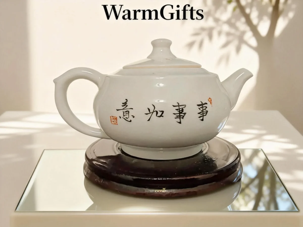 Chahu04 Persimmon Bliss Ceramic Teapot
