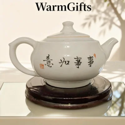 Chahu04 Persimmon Bliss Ceramic Teapot