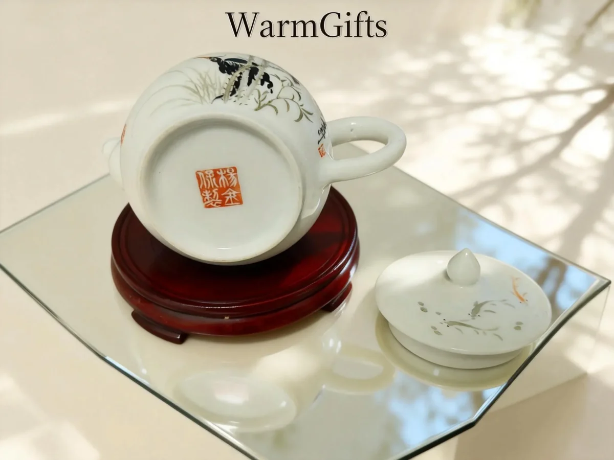 Chahu04 Black Ink Heron Lotus Design