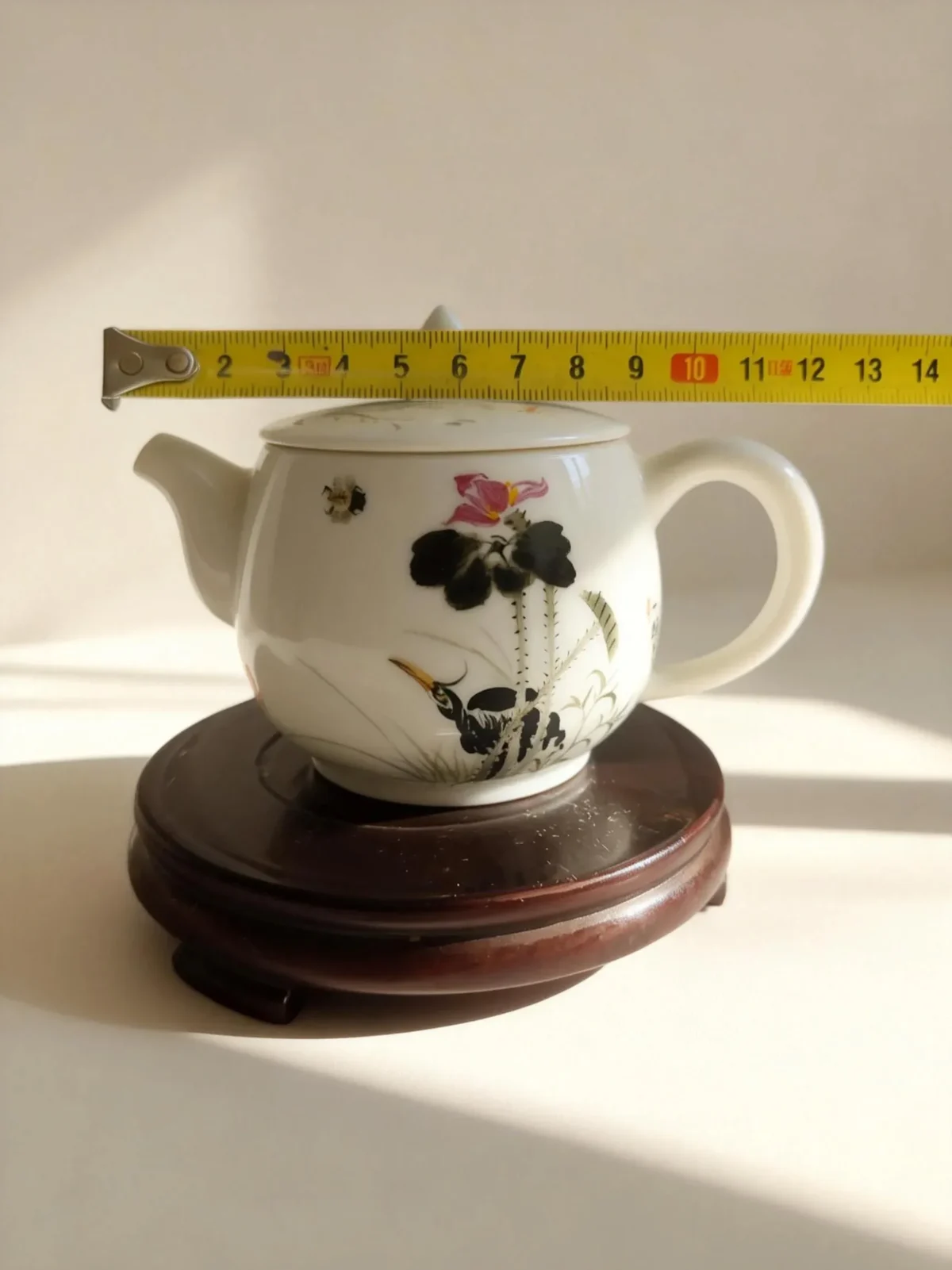 Chahu07 Black Ink Heron Lotus Design