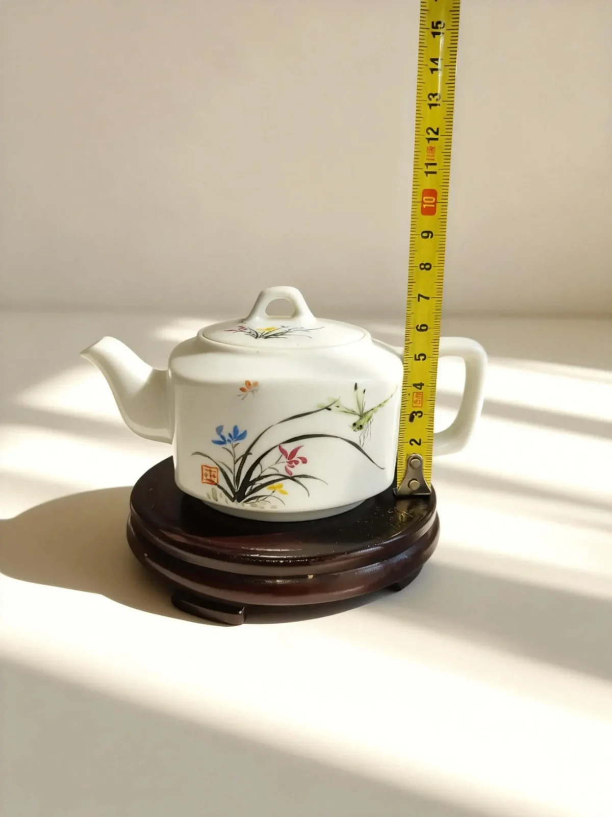 Orchid Ceramic Teapot  Hand-Painted