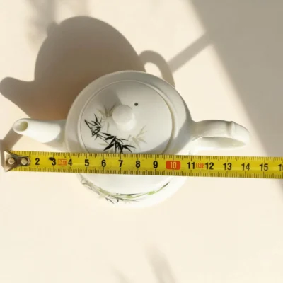 Zhuyeqing06 Hand Painted Teapot with Green Bamboo & Snake