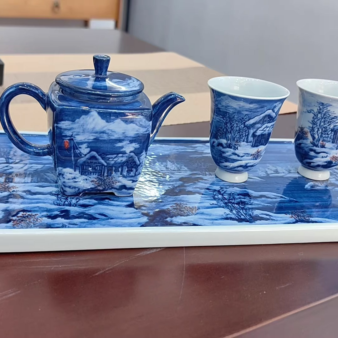 Hand-Painted Cloud Dragon Porcelain Plate