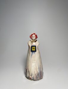 The Whispering Muse: A Handcrafted Jingdezhen Figurine Kissed By Fire 2 Luxury gift box packaging for collectible Jingdezhen figurine