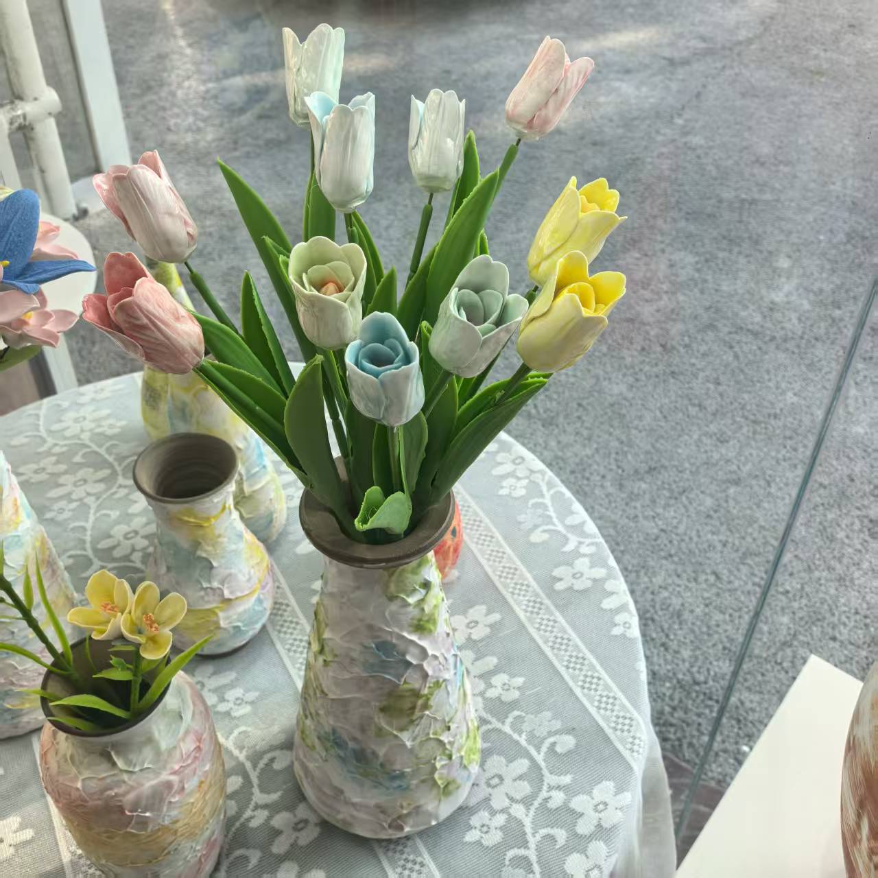 Flowers In Ceramic 1 Ceramic Flowers