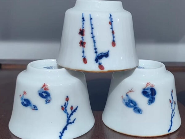 Hand-Painted Blue and White Bell Cup