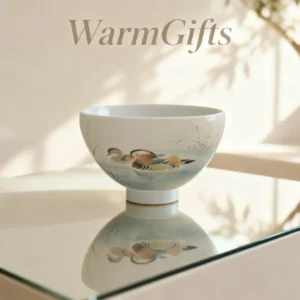 Mandarin Duck Playing in Water Heart-Shaped Cup, Jingdezhen Hand-Painted