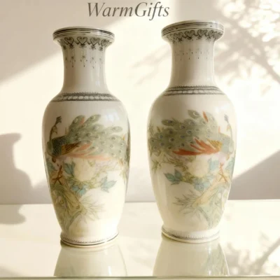 Flower Basket Bottle Peacock