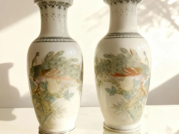 Flower Basket Bottle Peacock