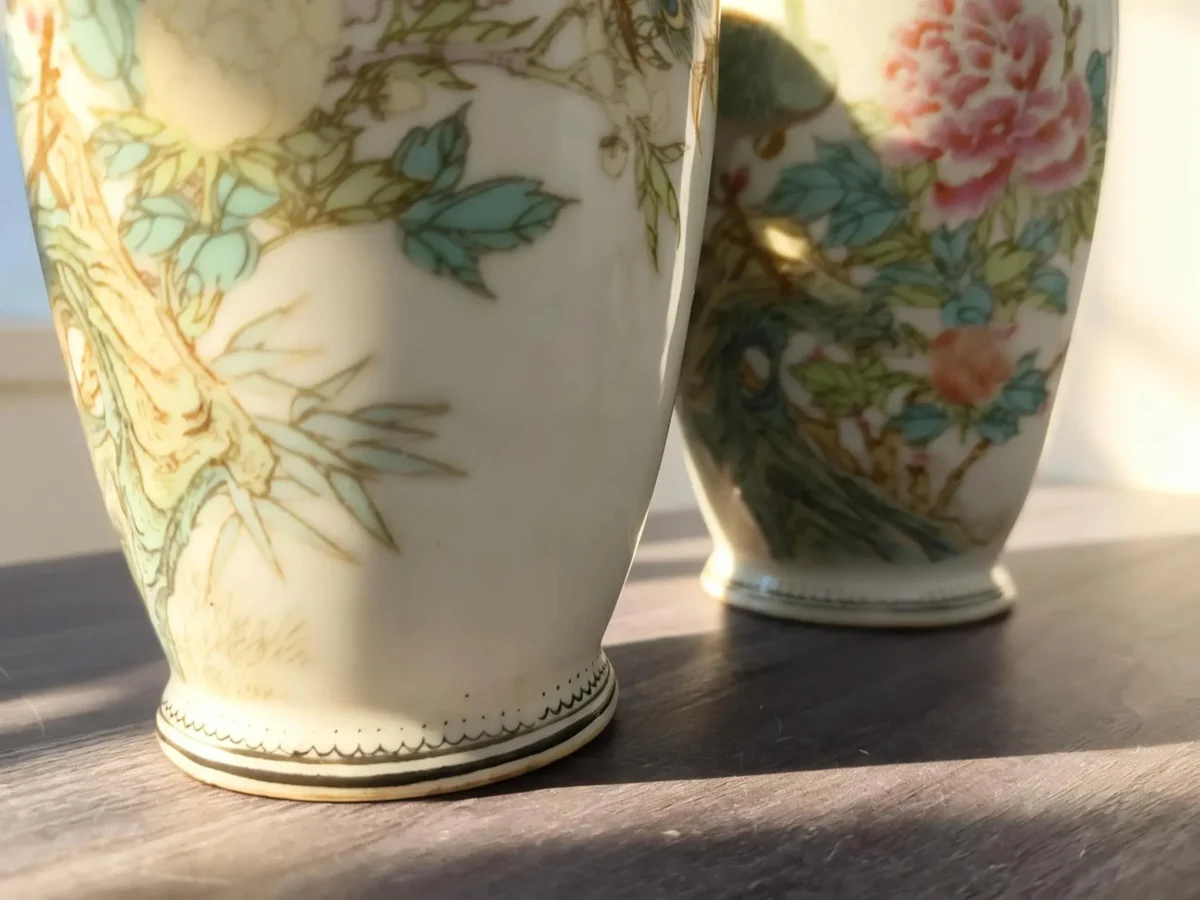 Flower Basket Bottle Peacock