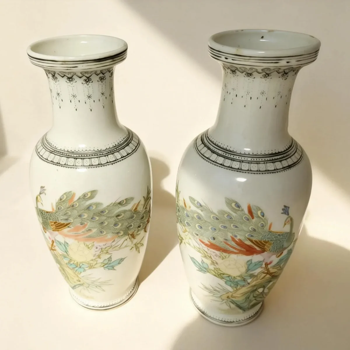 Flower Basket Bottle Peacock