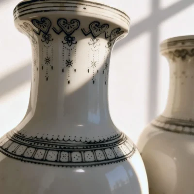 Flower Basket Bottle Peacock