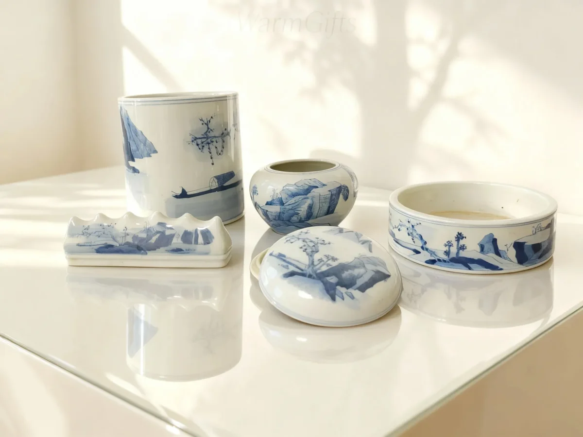 Wutong Landscape Blue-and-White Stationery