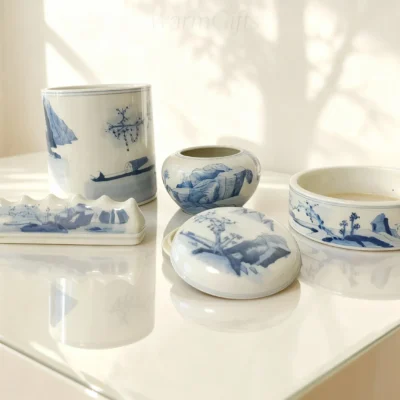 Wutong Landscape Blue-and-White Stationery