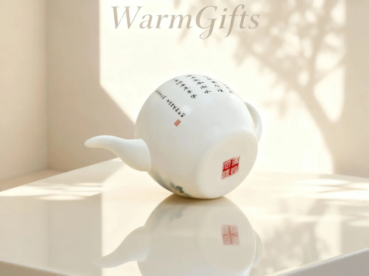 Te1_06 Jingdezhen Hand-Painted Swan and Lotus Pond Porcelain Teapot