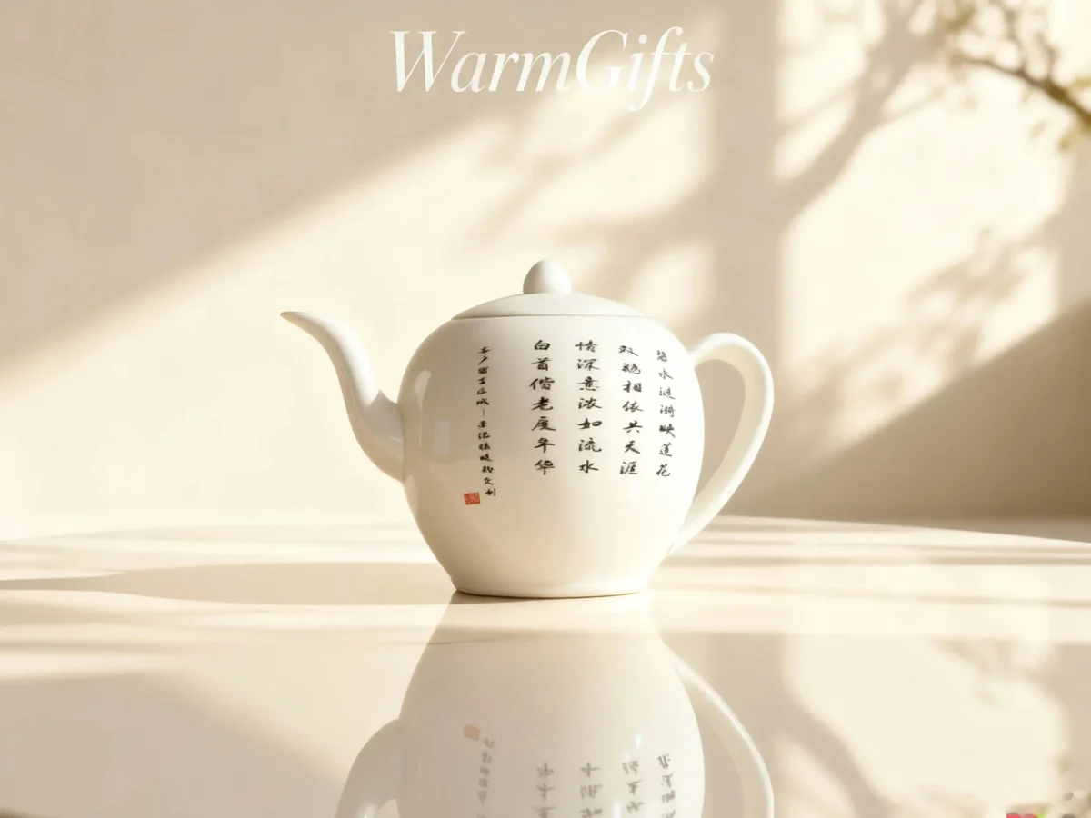 Te1_07 Jingdezhen Hand-Painted Swan and Lotus Pond Porcelain Teapot