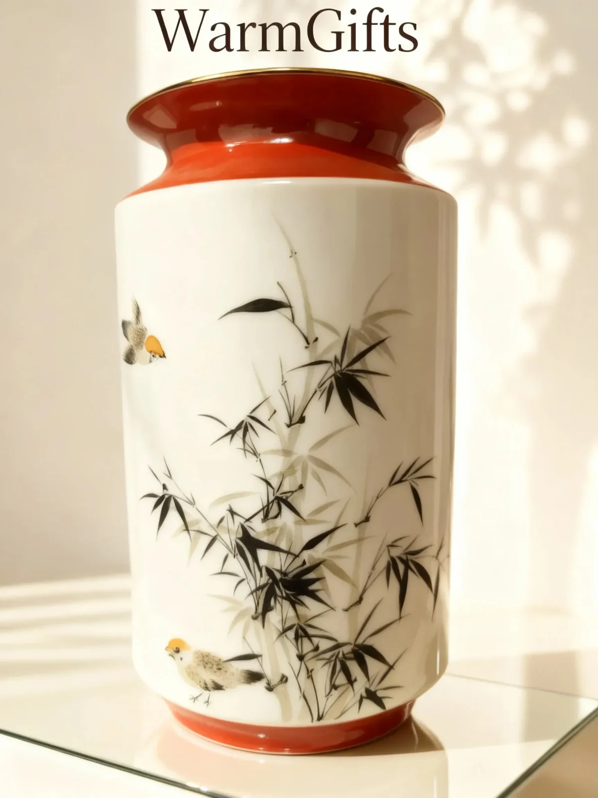 Irregular Golden Bell Porcelain Bamboo Signalling Peace