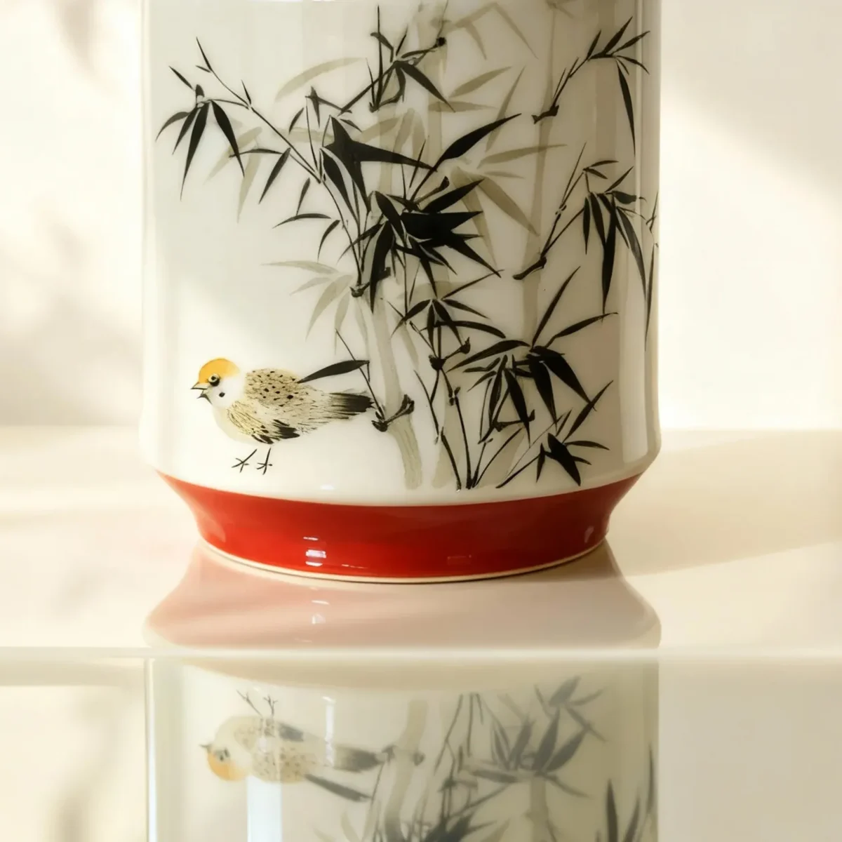 Irregular Golden Bell Porcelain Bamboo Signalling Peace