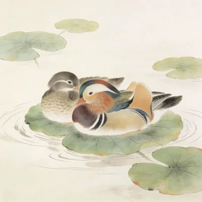 Yy04 Jingdezhen Hand-Painted Mandarin Duck Love Story Teacup
