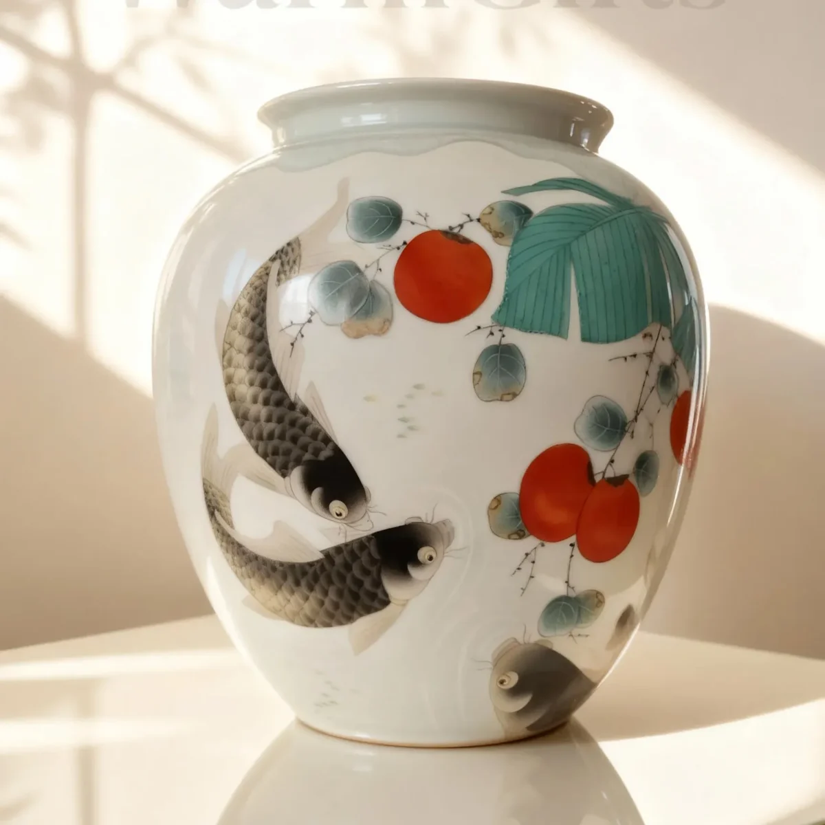 Pomegranate Jar Arhat Jar Plantain Koi