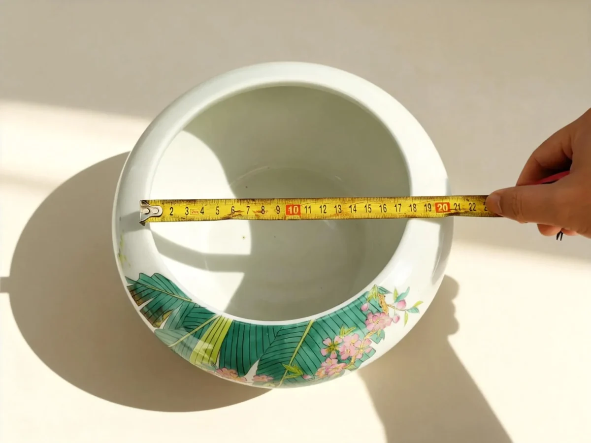 Water Basin with Banana Leaf and Carp