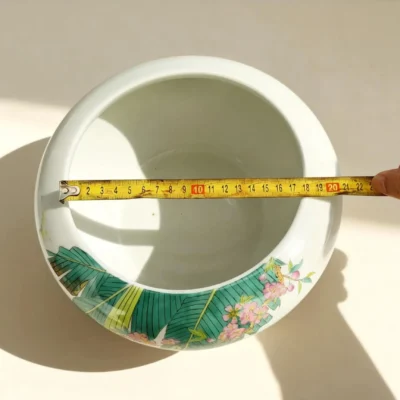 Water Basin with Banana Leaf and Carp