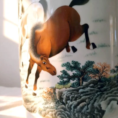 Noble Horse Painting Brush Holder