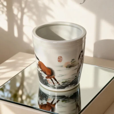 Noble Horse Painting Brush Holder