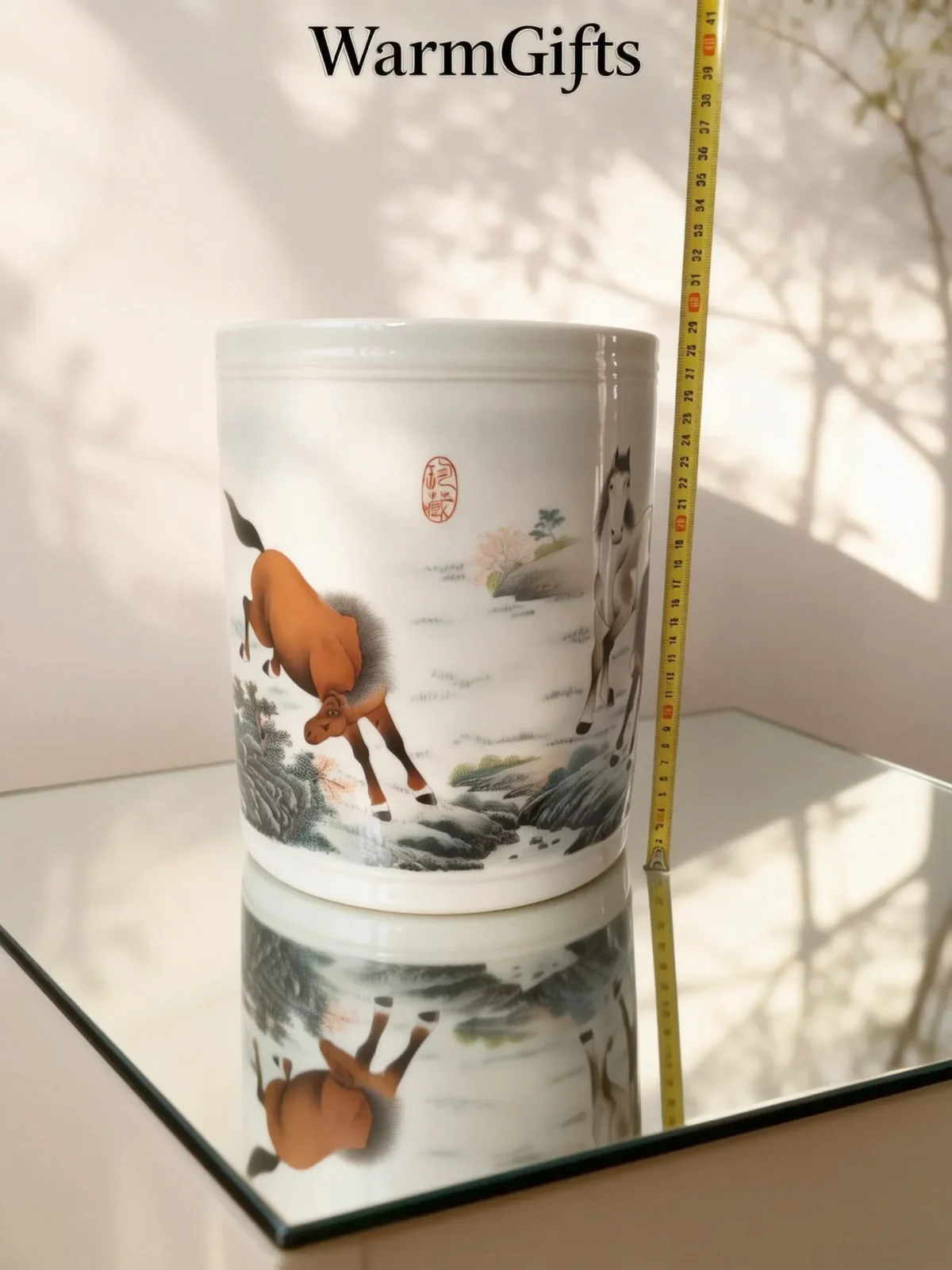 Noble Horse Painting Brush Holder