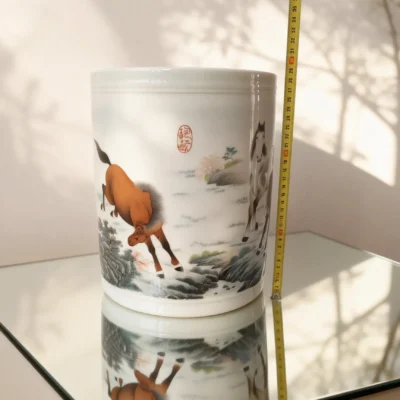 Noble Horse Painting Brush Holder