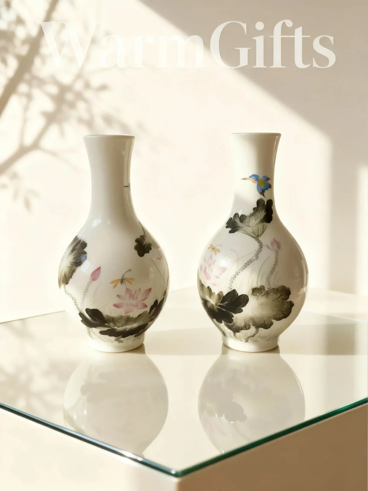 Garlic Bottle Ink Lotus Hummingbird Paired Bottles