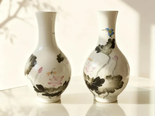 Garlic Bottle Ink Lotus Hummingbird Paired Bottles