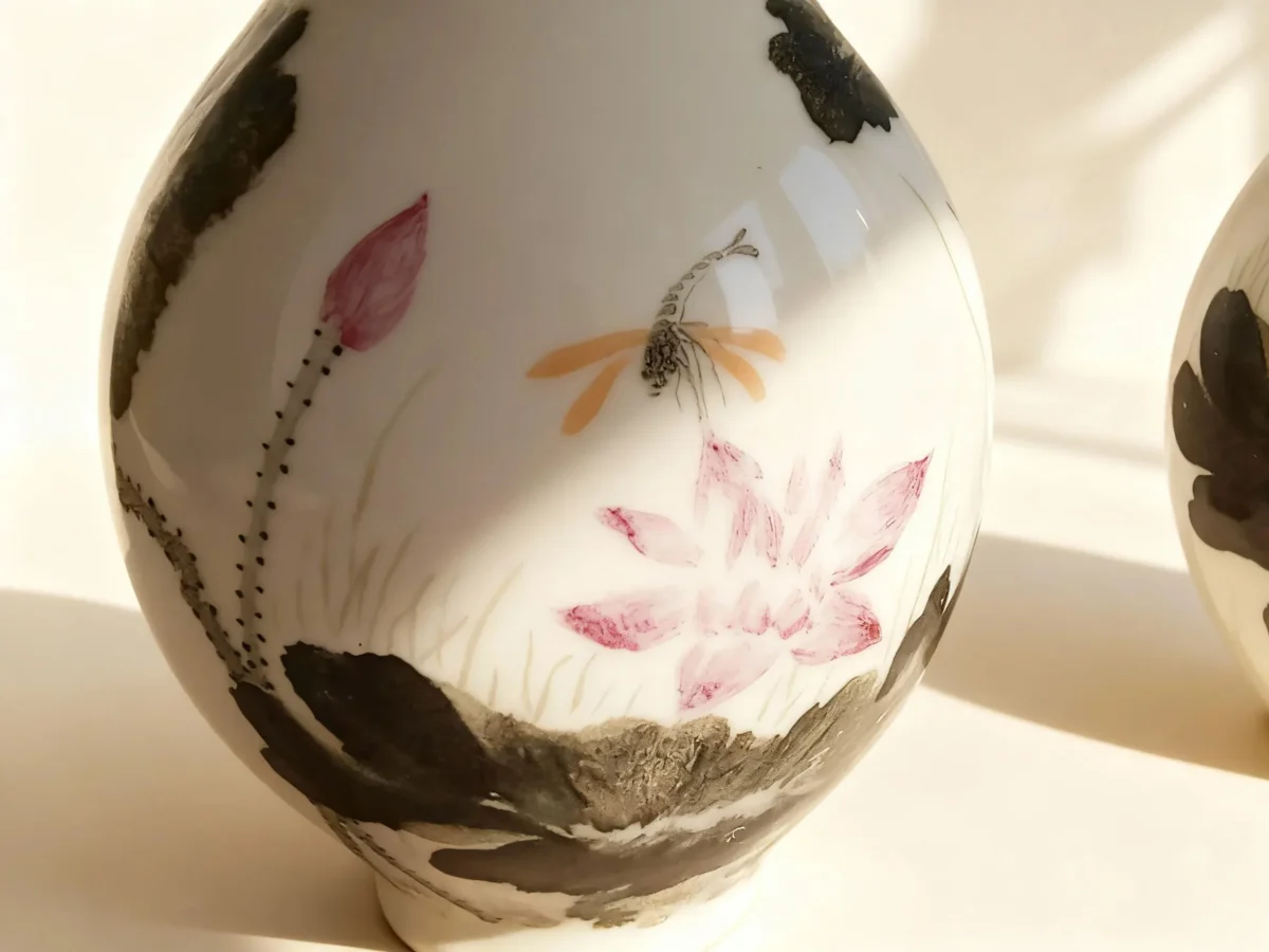 Garlic Bottle Ink Lotus Hummingbird Paired Bottles